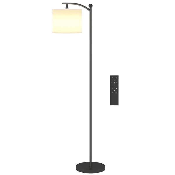 LED-golvlampa, 54.3x30.6x159.6 cm, Svart+Kräm