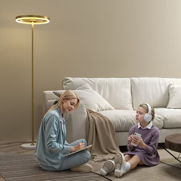 Golvlampa, 40x40x157,5 cm, Guld