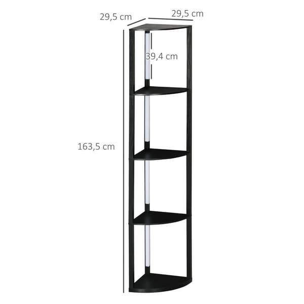 Gulvlampe, LED, 41L x 29,5B x 163,5H cm, Sort