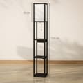 Miniatyrbillede 3 af 9: Gulvlampe, 26x26x159 cm, Sort+Hvid