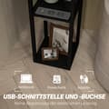 Miniatyrbillede 4 af 9: Gulvlampe, 26x26x159 cm, Sort+Hvid
