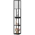 Miniatyrbillede 1 af 9: Gulvlampe, 26x26x159 cm, Sort+Hvid