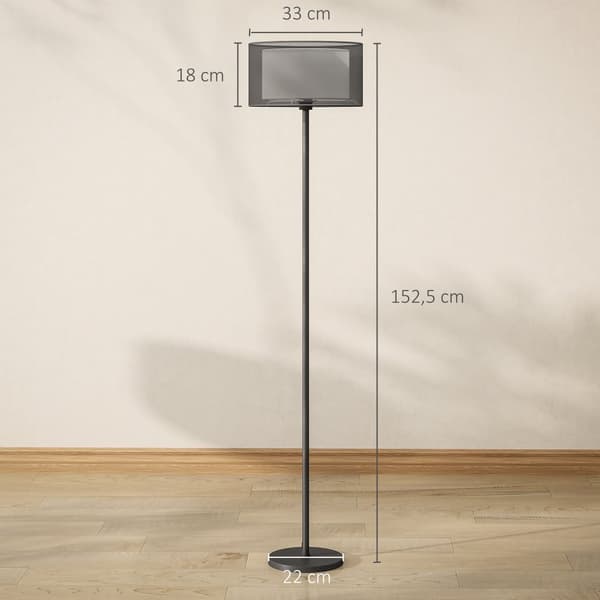 Gulvlampe, Ø33 x 152,5H cm, Sort og Hvid