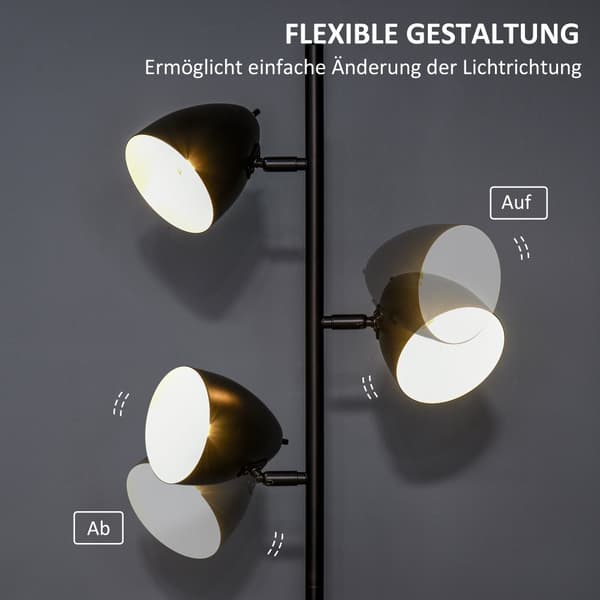Golvlampa, 38x28x169 cm, Svart