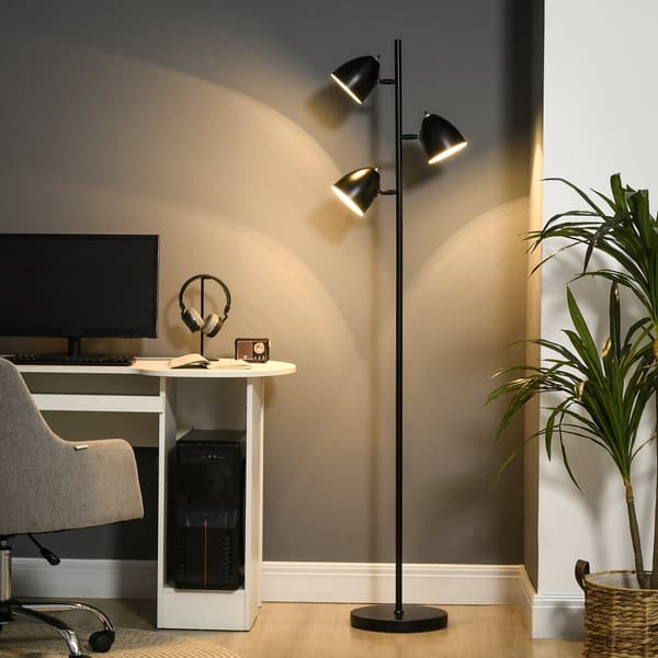 Golvlampa, 38x28x169 cm, Svart