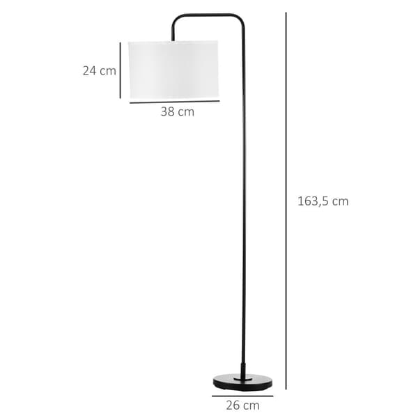 Gulvlampe, 64x38x163.5 cm, Sort