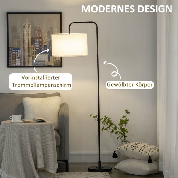Golvlampa, 64x38x163.5 cm, Svart