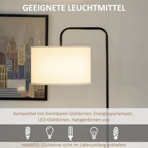 Golvlampa, 64x38x163.5 cm, Svart