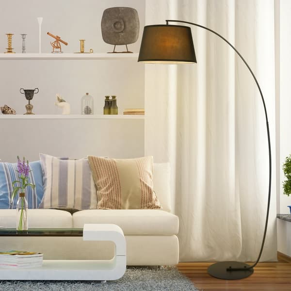 Golvlampa, Arc, 105x47x190 cm, Svart