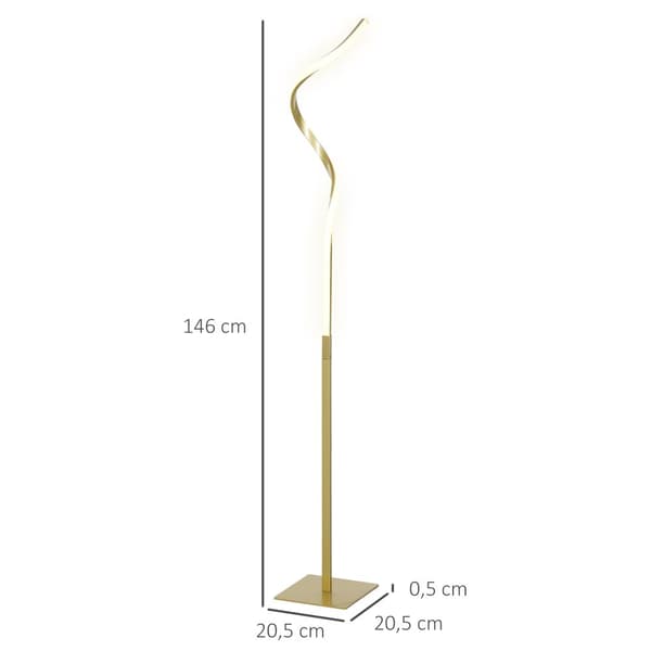 Lattiavalaisin, LED-spiraali, 20,5P x 20,5L x 146K cm, kulta