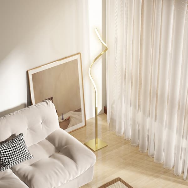 Lattiavalaisin, LED-spiraali, 20,5P x 20,5L x 146K cm, kulta