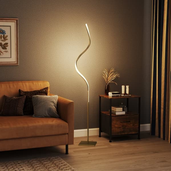 Lattiavalaisin, LED-spiraali, 20,5P x 20,5L x 146K cm, kulta