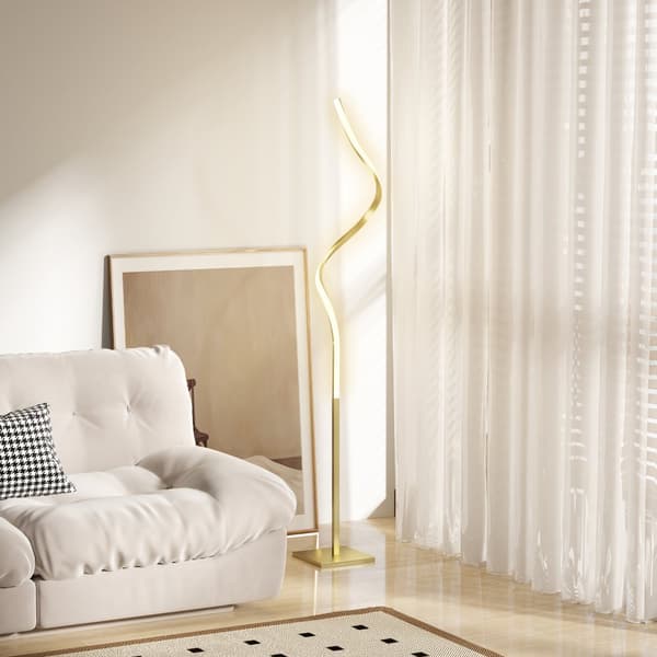 Lattiavalaisin, LED-spiraali, 20,5P x 20,5L x 146K cm, kulta