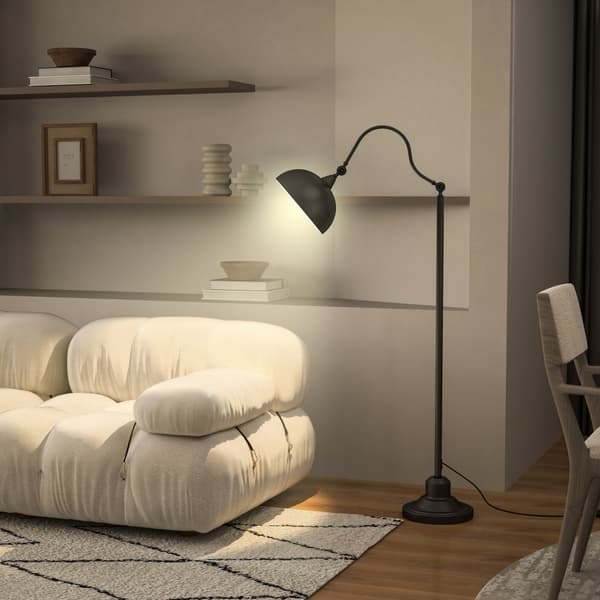 Golvlampa, 42x25.5x152 cm, Svart