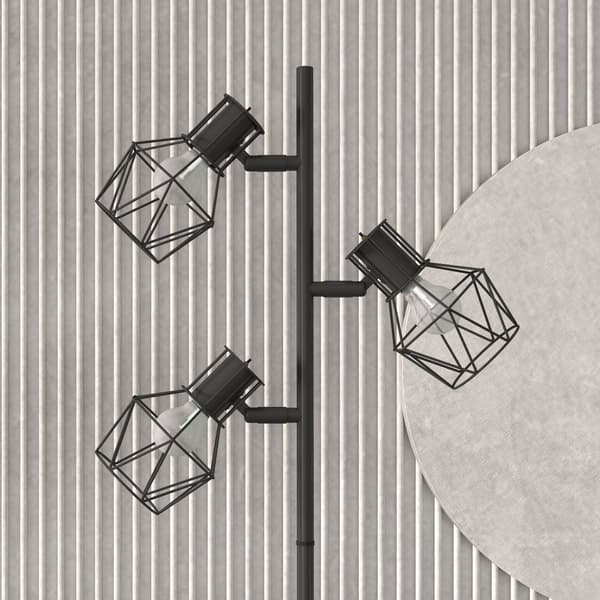 Golvlampa, 41x28x169 cm, Svart