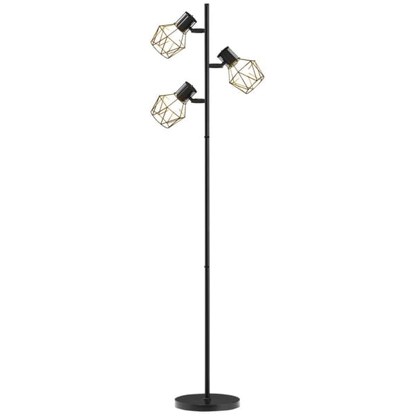 Golvlampa, 41x28x169 cm, Svart