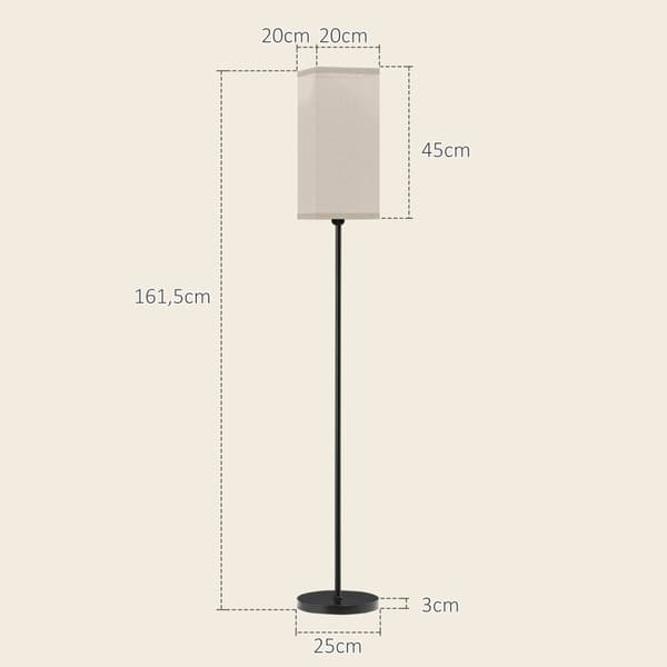 Golvlampa, Ø25 x 161.5H cm, Svart