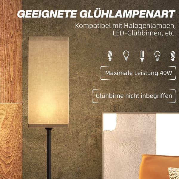 Golvlampa, Ø25 x 161.5H cm, Svart