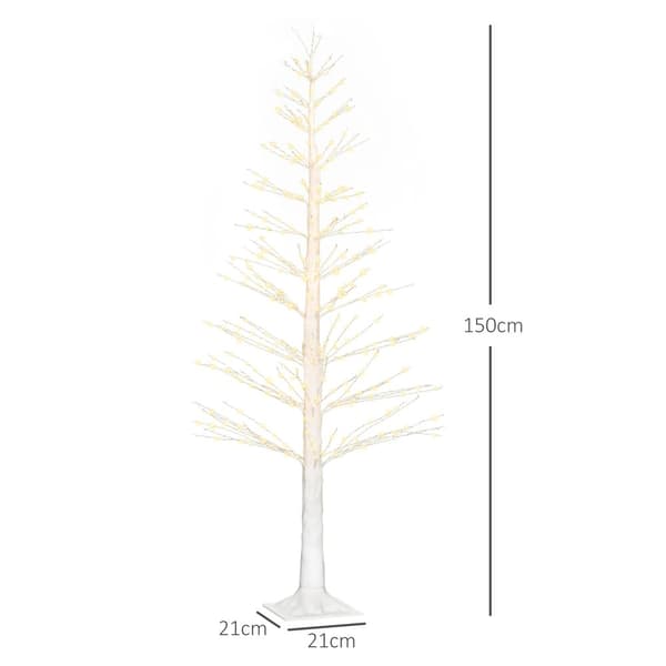 LED-joulukuusi, 150 cm, valkoinen