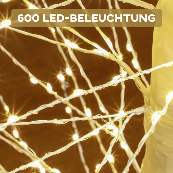 LED-joulukuusi, 150 cm, valkoinen