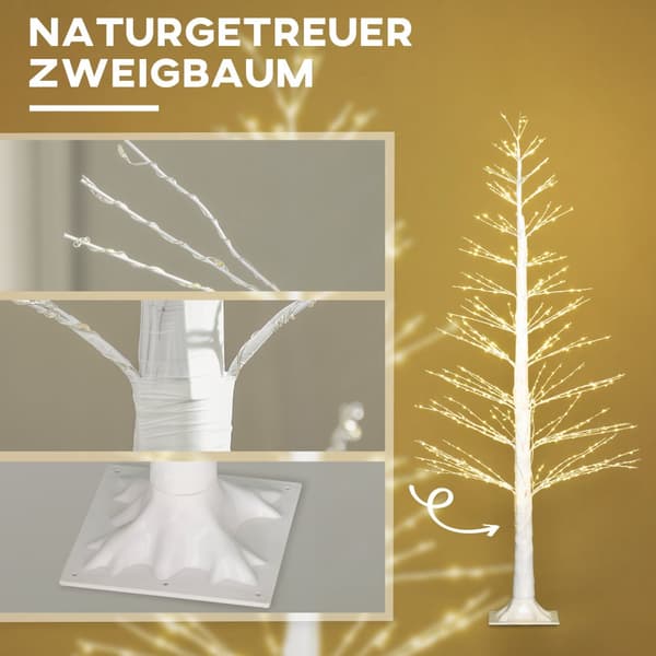 Kunstigt Træ, 150 cm, Hvid