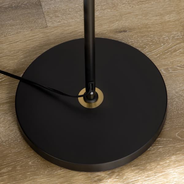 Golvlampa, 80x30x124-165 cm, Svart