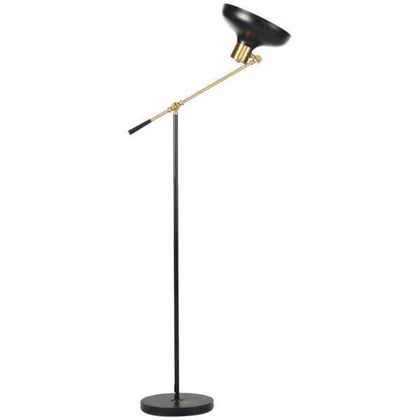 Golvlampa, 80x30x124-165 cm, Svart