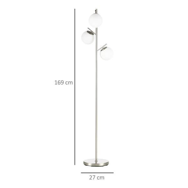 Gulvlampe, Ø27x169H cm, Sølv