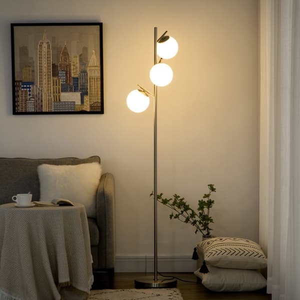 Gulvlampe, Ø27x169H cm, Sølv