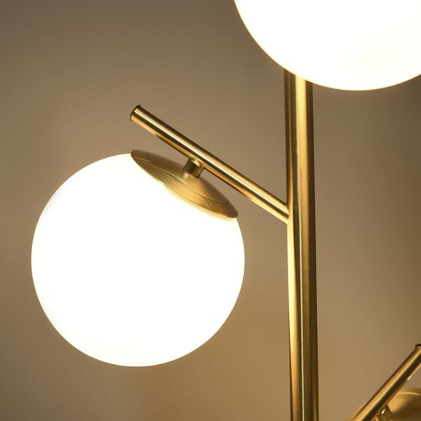 Gulvlampe, Ø27x169H cm, Guld Hvid