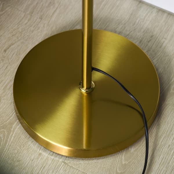 Gulvlampe, Ø27x169H cm, Guld Hvid