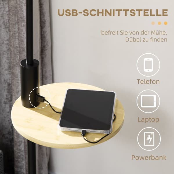 Gulvlampe, Ø40x168 cm, Creme