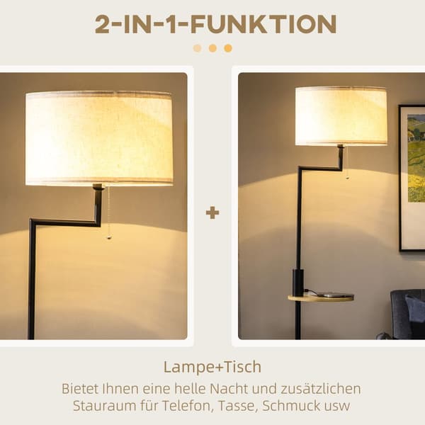 Gulvlampe, Ø40x168 cm, Creme