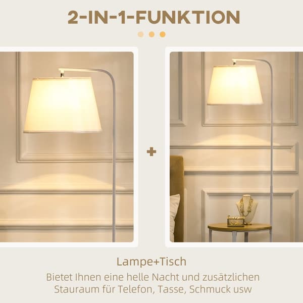 Golvlampa, 43x39.5x162 cm, Vit