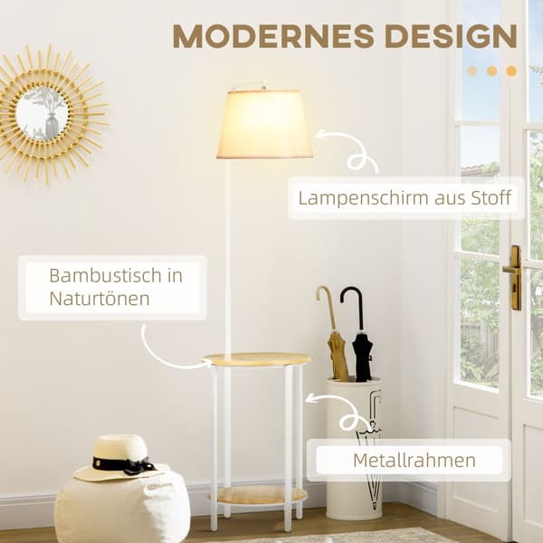 Golvlampa, 43x39.5x162 cm, Vit