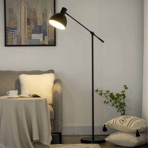 Ljuskälla, LED Energisparande Lampa 10W, Ø30 x 131-155H cm, Svart