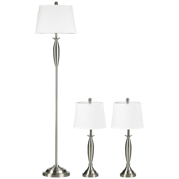 Lampset, 3-tlg, Ø38x162H cm, Silver och Vit