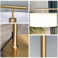 Miniatyrbillede 7 af 9: Gulvlampe, E27, 47x37x153 cm, Guld Hvid