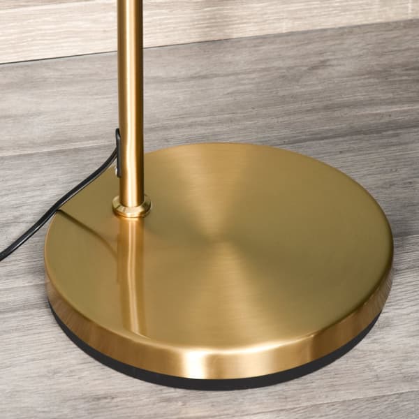 Gulvlampe, E27, 47x37x153 cm, Guld Hvid