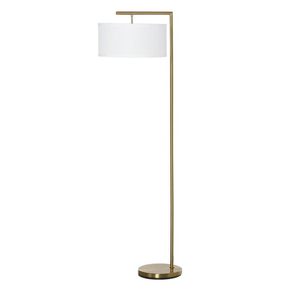 Gulvlampe, E27, 47x37x153 cm, Guld Hvid