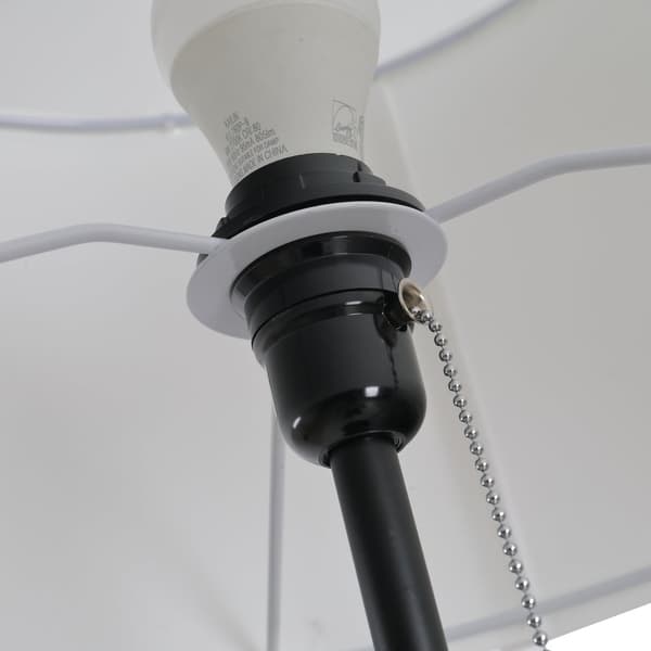 Gulvlampe, 37x37x152 cm, Sort & Hvid