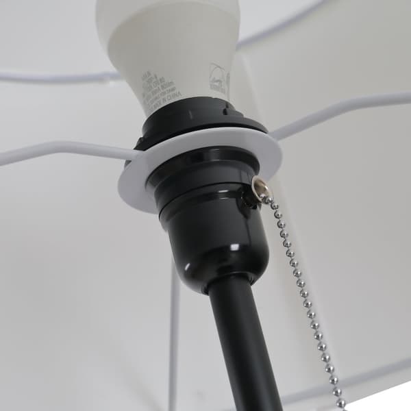 Gulvlampe, 37x37x152 cm, Sort & Hvid