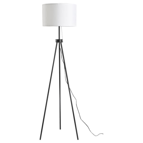 Gulvlampe, 37x37x152 cm, Sort & Hvid
