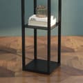 Miniatyrbillede 9 af 9: Gulvlampe med hylder, E27 op til 40W uden pære, 26x26x160 cm, Sort