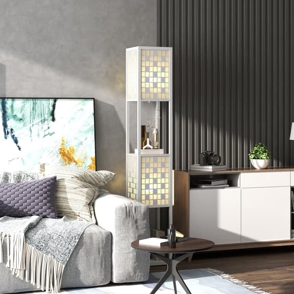 Golvlampa, B31-541V90WT, 26x26x155.5 cm, Vit
