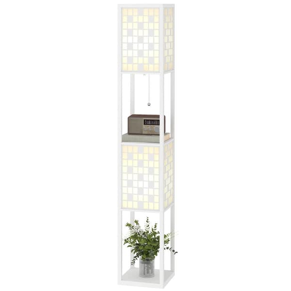 Golvlampa, B31-541V90WT, 26x26x155.5 cm, Vit