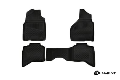 3D Passförm gummi bilmattor för DODGE Ram 1500/2500/3500 2012-2018 Quad cab (USA)