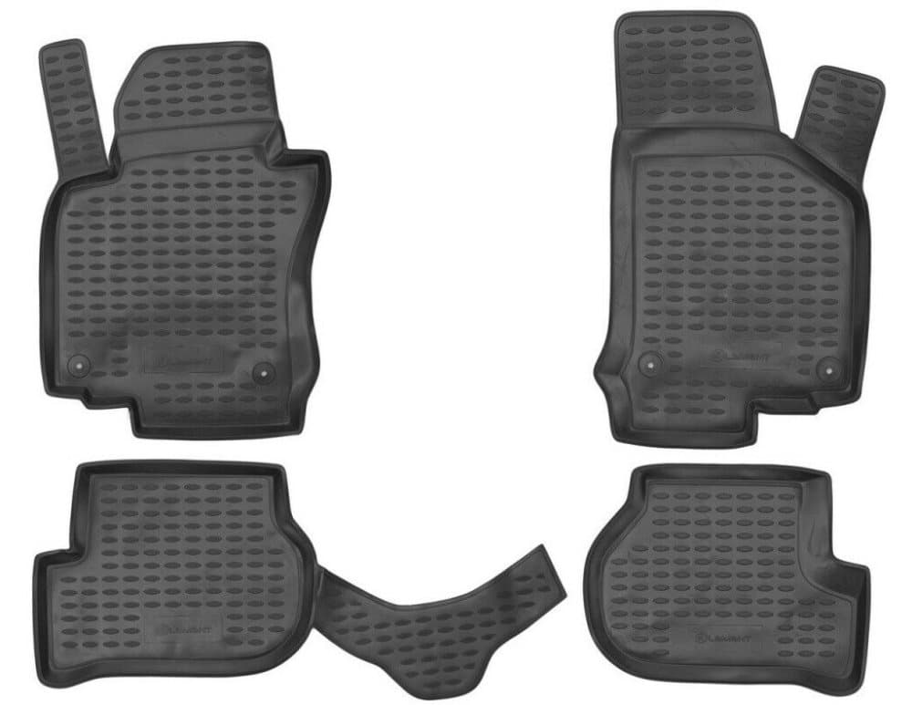Skræddersyet Gummi bilmåtter til VW Golf VI 04/2009 - Hatchback uden armlæn.