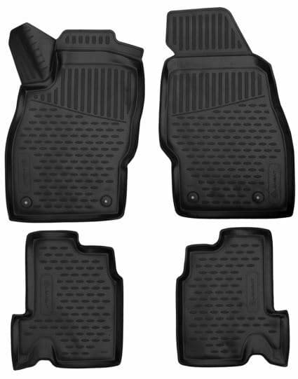 3D Skræddersyet Gummi bilmåtter til OPEL Adam 2013-2019 3 Styk Hatchback