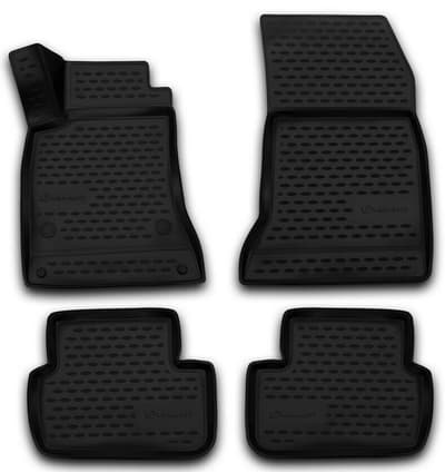 3D Skræddersyet Gummi bilmåtter til TOYOTA Land Cruiser Prado 150 2013 - > 7 paikkaa 5 kpl (beige)